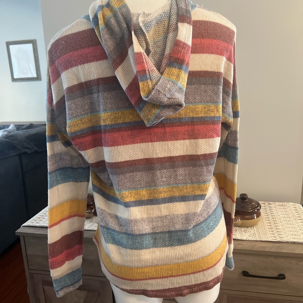 Signature studio multicolor striped hooded top - Picture 4 of 4